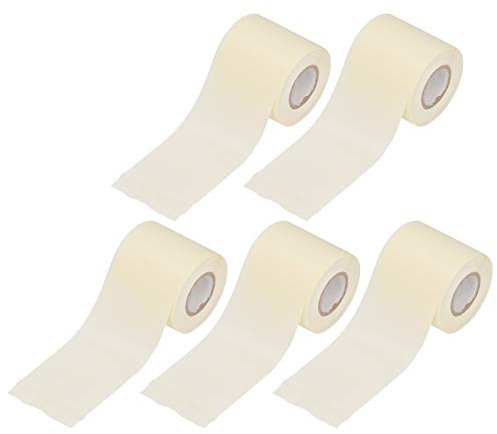 Hapivida 5Pcs PVC Climatiseur Bande Ruban d'étanchéité, Caoutchouc Ruban de Réparation de Tuyau électrique Tuyau Fournitures Climatiseur Isolation Cravate Sangle, 6cm/2.4''(Couleur crème)