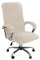 Funda de Sillas de Oficina Elástica con Reposabrazos,Felpa de Terciopelo,Modernas Cubiertas de la Silla de la Computadora Antipolvo de Oficina Silla Removible,No Incluye Sillas,Beige,L