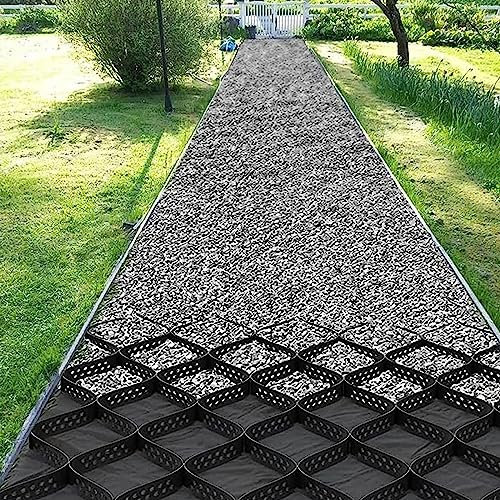 Stabilizzatore de Ghiaia Griglia di ghiaia Geogrid 1/2/3/4/5/6 M larghezza, 2 pollici di profondità carrabile Walkway Geo terra griglia stabilizzatore, per un Camper Pad / base capannone di plastica (