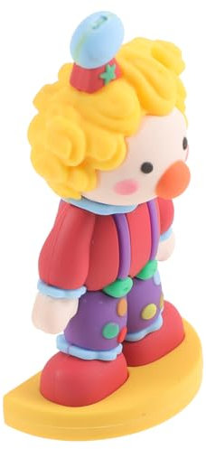 Angoily Clown-ornamente Karneval-kuchen-topper Kleine Clownfiguren Kuchen Topper Clown Zirkus Clown Figuren Tischclown-spielzeug Clown Deko Ornament Puppe Mini Büro Weiches Gummi