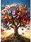 DPHERO Baum des Lebens Diamant Painting Bilder für Erwachsene Kinder,5D Schmetterling Diamond Painting Set,DIY Strass Bilder Diamant Kunst Kits,Runde Steine Diamant Painting für Zuhause Dekor 30x40 cm