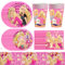 NTEVXZ Set di Stoviglie di Compleanno di Barbi, Barbi Principessa Party Piatti, Tovaglioli, Tazze, Tovaglia, Barbi Principessa Stoviglie per Feste, 51Pcs