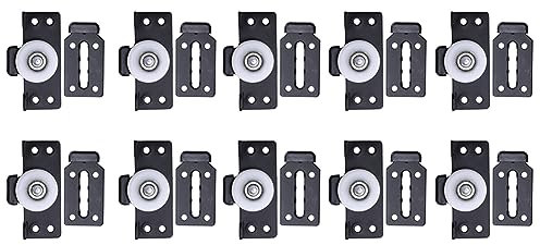 AIDIRui 10 Sets von Schiebetür-Garderoben-Riemenscheiben, Holztür-Schiebetür, Stahl + Nylon, leise Schiebetür-Räder