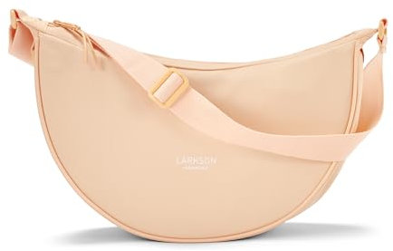 LARKSON Crossbody Bag Damen & Herren Pfirsich - Solveig Medium - Umhängetasche im Halbmond Style - Halbrunde Schultertasche - Moon Bag Design - Wasserabweisend