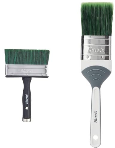 Harris Seriously Good Shed & Fence Woodwork Paint Brush, 5 & Seriously Good Shed & Fence NO-LOSS Woodwork Paint Brush, 2