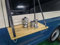 BKICKI Camping Van Hängeregal Hängeregal Outdoor Küche aus Holz für Camper Höhenverstellbar für VW Bus Schiebetür T5 T6