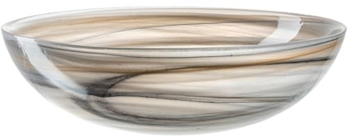 LEONARDO HOME Alabastro Schale, 1 Stück, einzigartige Schale aus geschleudertem Alabasterglas, organische Textur, ästhetisches Schälchen mit glatter Oberfläche, Durchmesser 21 cm, mehrfarbig, 026787