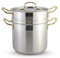 Saharashop Couscous Topf 6, 8 und 12 Liter Dampfgarer Couscous Pot (3-in-1) 8 Liter Couscous Topf/Dampfgarer