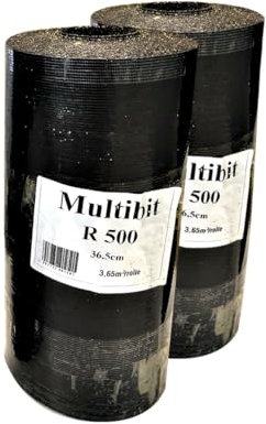 2x Handelskönig Mauersperrbahn R 500 besandet 36,5 cm x 10 m Isolierpappe Mauersperrfolie R500 Mauerwerkssperre Mauerwerk 10 m Isolierung Mauersperre