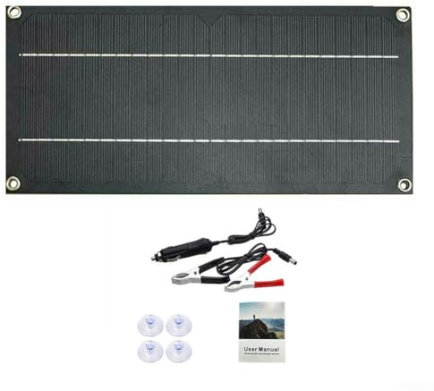 Oniissy 60W 12V Solar Panel Kit, Solar Panel Battery Charger with Single for Crystal Chip, P65 Waterproof Solar Panel for Car RV Marine Boat 12 Volt Battery Off Grid