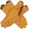 Dents Handschuhe Damen Touchscreen Ocker Choc Stretch Einheitsgröße Überzogene Knöpfe