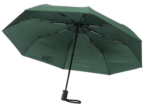 SWISSONA Regenschirm sturmfest klein - Ultraleicht und kompakt - Automatik auf und zu Schirm - Taschenschirm mit Hülle - Kleiner Regenschirm - Grün