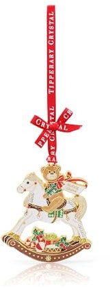 Tipperary Crystal Christmas Tree Decoration, Luxury Hanging Ornament – Perfect for Holiday Décor & Gifting, Rocking Horse Decoration