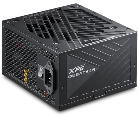 XPG Core Reactor II VE 650 W, Schwarz, 80 Plus Gold PSU, FDB 120 mm Lüfter, 140 x 150 x 86 mm, ATX 3.1 / EPS v2.92 (COREREACTORIIVE650G-BKCEU)