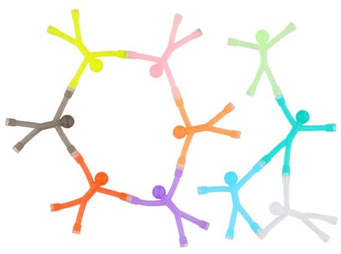 Wisebom Mini Man Magnet Bunte Magnete, 10 Stück Lustig Magnete Kreative für Kühlschrank, Transparent Kleine Menschenmagnet Flexible Gummi Humanoid Magnet für Büro Küche