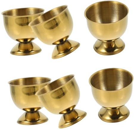 MOLUCKFU 6St Eierablage eierbecher küchenwerkzeug trinkbrille eierhalter küche Accessoires Eierspender Glaswaren einstellbar Eierschale Eierständer aus Edelstahl Rostfreier Stahl Golden