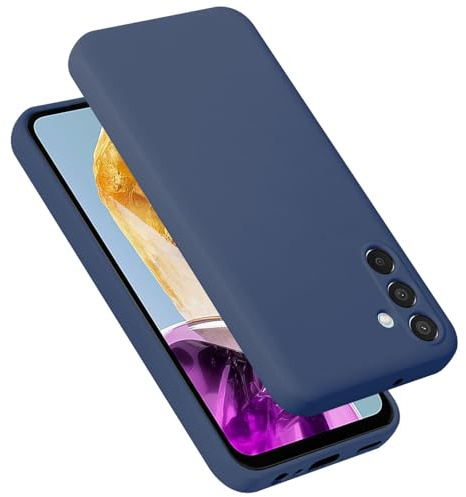Cadorabo Hülle kompatibel mit Samsung Galaxy M15 Hülle Silikon Handyhülle für Galaxy M15 Case aus flüssigem Silikon- Kratzfeste und stoßfeste dünne TPU Schutzhülle - Liquid BLAU