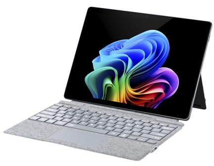 mobee Type Cover for Microsoft Surface Pro 11 / Pro 10 / Pro 9 / Pro 8 / Pro X, 13 inch, Bluetooth Keyboard with Multi-Touch Trackpad Mouse, 7-Color Backlit, Ultra Slim & Pen Holder (Light Gray)
