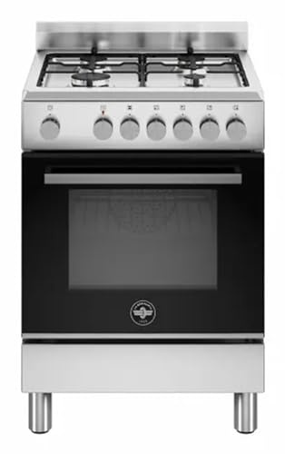 FTR664EXV24 - Cucina a gas con forno elettrico, 60x60 cm, Inox/Nero, Classe energetica A