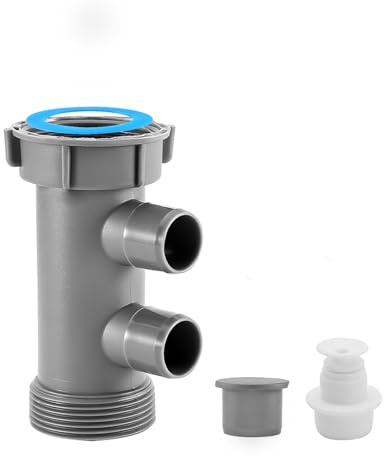 QruiLanTu1-1/2 Inch Dishwasher Kitchen Drain Pipe Hose Adapter, Kitchen Sink Drain Pipe Four-Way Adapter Male Female Thread Fitting,with 1/4 Filter Water line Adapter