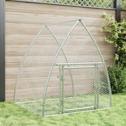 Hommdiy Hasenstall Silbern 100x105x120 cm Verzinkter Stahl