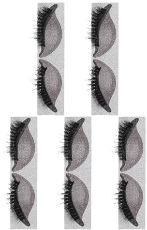 Anneome 5 Paare Lidschatten Wimpernaufkleber Set Leichte Atmungsaktive Augen-make-up Sticker Schnelles Bequemes Augen-make-up Patch Kit für Damen Langanhaltend Wiederverwendbar ohne Kleber