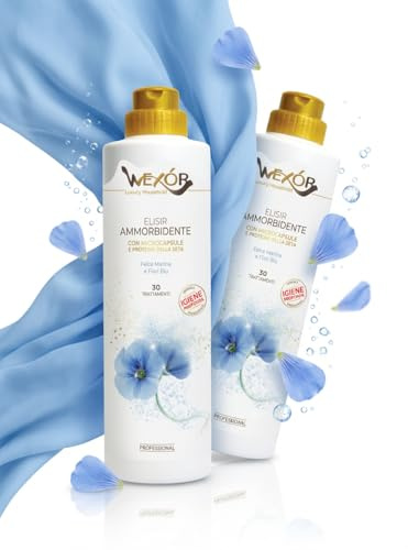 Elisir Ammorbidente Profumato Felce Marina e Fiori Blu, Set da 2, 4 o 6 Flaconi, 750ml Ciascuno, Fragranza Irresistibile (x2)