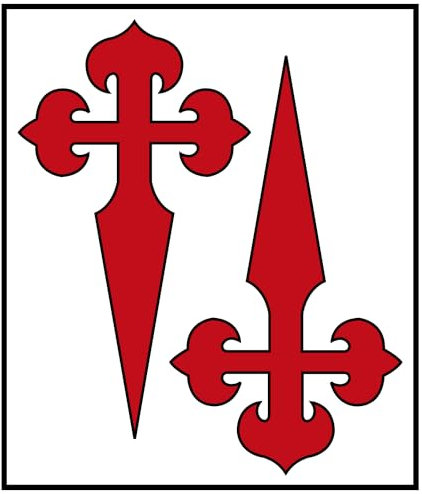 Artimagen Aufkleber, Kreuz, 2 Stück, 43 x 73 mm, Rot