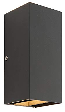 Saxby 79196 Glover Matt Black IP44 Outdoor Cool White LED Wall Light