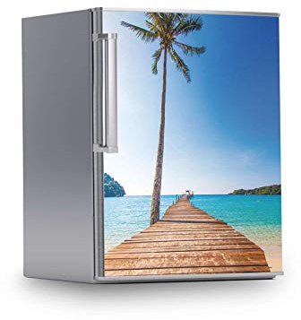Kühlschrank Folie I Dekofolie für Kühlschranktür - Sticker Folie selbstklebend I Dekoration Küche - Design: Caribbean