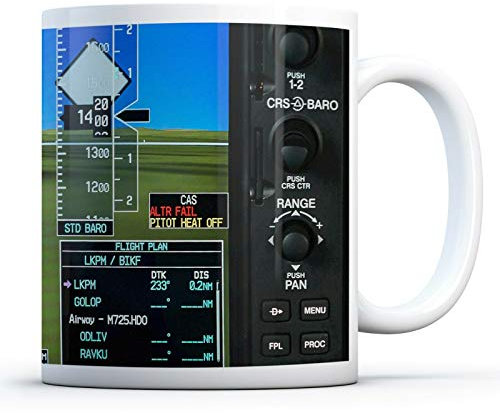 Flight Deck Simulator Mug - Airplane Plane Pilot Aircraft Boys Men's Dad Cup Office #16224