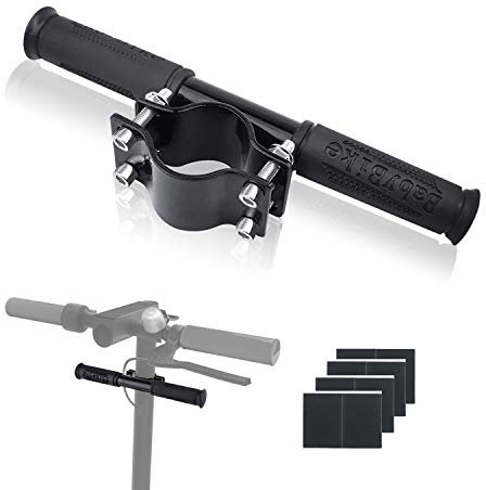 Supporto per i Bambini per Aggrapparsi nel Monopattino, Regolabile Manubrio di Elettrico Monopattino,Lega di Alluminio, Montato Fari a Led per Xiaomi M365 PRO (Nero)