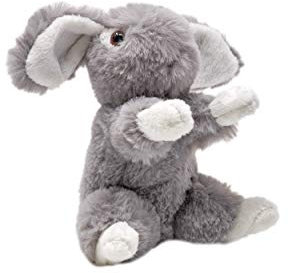 Mollis Kuscheltier - Kuschelhase - 16 cm - Plüschtier-Hase - Kinder-Kuscheltier - weiches Stofftier für Kinder und Babys (Grau)