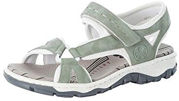 Rieker Sandales de trekking pour femme 68879, vert, 42 EU