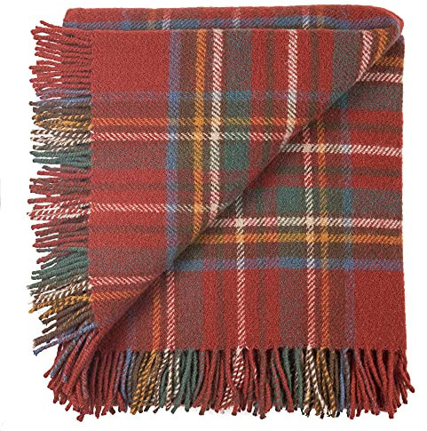 Prince of Scots Highland Tweeds Flauschiger Überwurf aus 100 % reiner Schurwolle (Antik-Royal Stewart)
