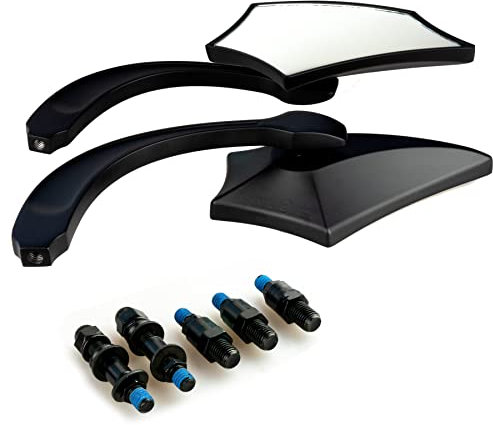 Iguana Custom Parts Motorrad-Rückspiegel, zugelassen mit Schrauben für alle Motorräder