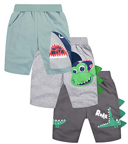 YOUNGSOUL Jungen Shorts Kinder Kurze Hosen Sommershorts 3er-Pack