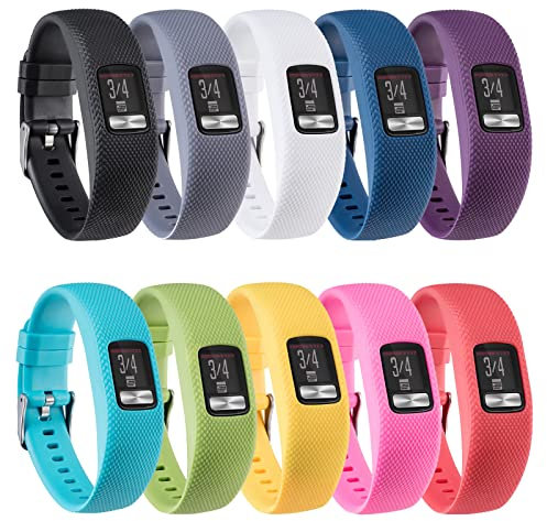 honecumi Ersatz für Garmin vívofit 4 Armband für Herren Damen, Silikon Ersatzarmband Buntes Klassisch Verstellbares Sport Uhrenarmband Zubehör für Garmin vivofit 4 Sport Band- S