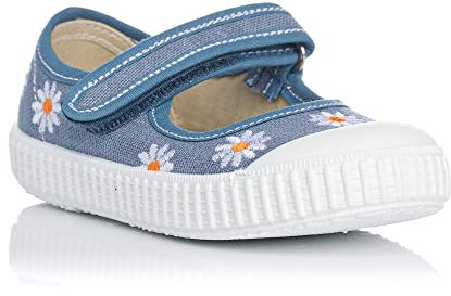Zapy AB320 Merceditas Lona Flores NIÑAS Azul 22