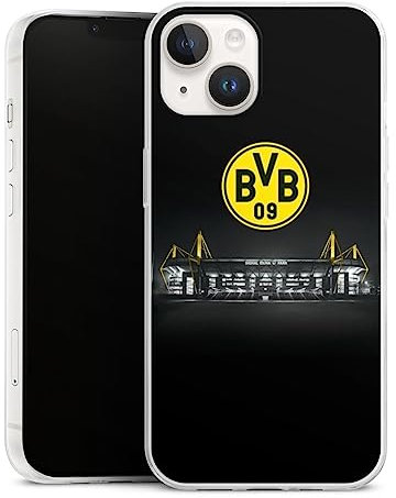 Slim Case extra dünn kompatibel mit Apple iPhone 14 Silikon Handyhülle transparent Hülle BVB Stadion Borussia Dortmund