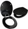 rightclick Bathroom Black Glitter Toilet Seat Heavy Duty Toilet Seat Easy to Install & Remove Decorative Non Slip Toilet Seat for Modern Bathroom Décor