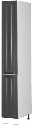 Vicco Apothekerschrank Fame-Line, Medizinschrank für die Küche, Anthrazit Landhaus/Weiß, 30 cm