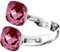 925 Sterling Silber Doppelt Kristall Ringe für Damen Verstellbarer mit Marken Kristalle - Glänzend Cubic Zirkonia Ring Fingerring Kommt in Schmuck Geschenk Box (Rose)