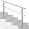 Herrselsam Main courante en acier inoxydable extérieur 80 cm, garde-corps intérieur et extérieur, garde-corps avec 2 traverses pour escaliers, balustrade, balcon DY4008-M-1wj