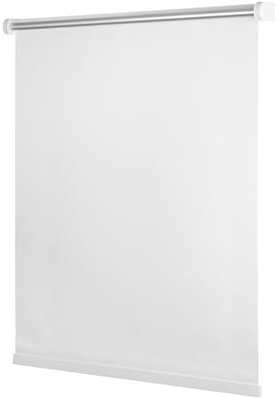 Ventanara® Rollo ohne Bohren schnurlos Springrollo inklusive Klemmträgern (Weiss (raumverdunkelnd), 110 x 150 cm)