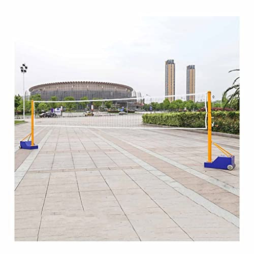 3-in-1-Volleyballstangen mit Netz für den Außenbereich, Volleyball-/Badminton-/Tennispfosten für Erwachsene und Jugendliche, höhenverstellbar (Farbe: Stil 8, Größe: 3,5–8 Fuß)