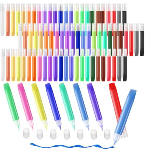 Motipuns 96 Pcs Suncatcher Paint Markers, Stained Glass Paint Kit Bulk for Kids Window Markers Set Coloring Marker Pens Christmas Gift for Kids Suncatcher Kit n