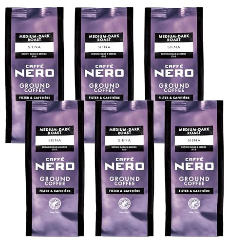 Caffè Nero Ground Coffee (6 x 200g, Siena Filter)