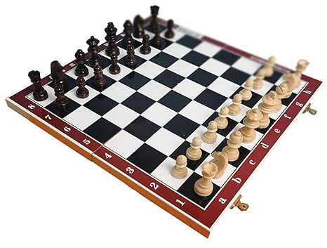 Luxury Chess Set Folding Chess Set Portable Travel Chess Board Game With Chess Pieces And Storage Slots For Family Game