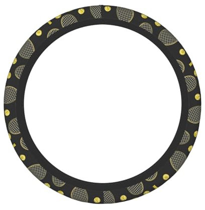 Wshffilo Divertente coprivolante elastico stampato con racchette da tennis e palline da tennis